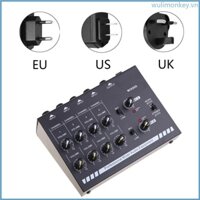 Máy Trộn Âm Thanh Mini 8 Kênh WU EU UK US MIX800 Với Bộ Điều Hợp Âm Thanh Mono Stereo Tiếng Ồn Thấp