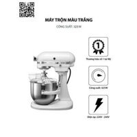 Máy trộn bát nâng công suất lớn KitchenAid Pro 220V màu trắng