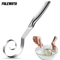 Máy trộn bột FILEWOTO, Máy đánh bột bằng thép không gỉ có tay cầm dài, Dụng cụ đánh trứng bánh mì thủ công đa chức năng