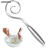 Máy trộn bột JURHOMIE, Máy đánh bột bằng thép không gỉ có tay cầm dài, Dụng cụ đánh bánh mì thủ công