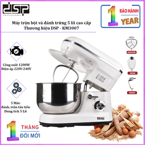 Máy trộn bột và đánh trứng 5 lít cao cấp DSP KM3007