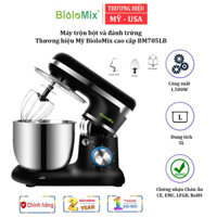 Máy trộn bột và đánh trứng 5 lít, 1500W BioloMix BM785LB có 6 mức độ vận hành Công suất 1500W - HÀNG CHÍNH HÃNG - Đen