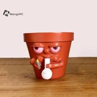 Máy trồng nồi MaxgePC, Chậu cây Mini bằng nhựa nhân tạo, Chậu, Chậu cây độc đáo s, Bàn làm việc, gia đình Bền mới