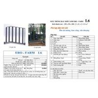 Máy trồng rau khí canh trụ đứng Ero-farm L6 là hệ 6 trụ, kiểu chữ L,  là hệ thống trồng rau sạch tại nhà