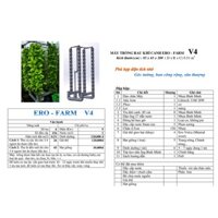 Máy trồng rau khí canh trụ đứng Ero-farm V4 là hệ thống trồng rau sạch tại nhà, kiểu hình vuông, 2 hàng song song