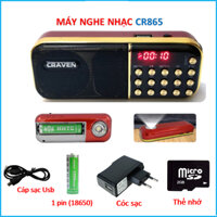 Máy Tụng Kinh Địa Tạng Craven CR-865 Dành Cho Người Mất, Máy Niệm Phật Cầu Siêu 49 Ngày