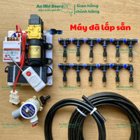 Máy tưới vườn phun sương 12 béc phun sương đơn đồng điều khiển từ xa bằng remote có van điện từ.