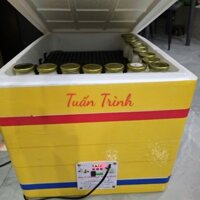 Máy ủ sữa chua 200 ủ, 3 tầng, tạo nhiệt bằng sợi cacbon, máy đã lắp sẵn thùng xốp, tặng kèm công thức