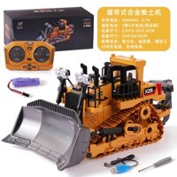 Máy ủi đất, xe ben 9 kênh, pin sạc - xe múc đất cát điều khiển từ xa gầu sắt hợp kim cao cấp