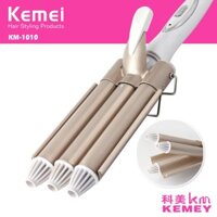 Máy uốn bấm tóc đa năng 3 truc uốn cao cấp Kemei-1010 chuyên dùng uốn xoăn, uốn lọn, uốn gọn sóng, tạo độ phồng cho tóc