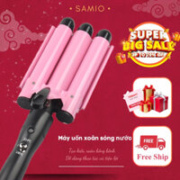 Máy Uốn Tóc 3 Trục Dập Sóng Nước Làm Tóc Đẹp Chuẩn Salon Tóc, Máy Uốn Sóng Nước Tạo Xoăn Không Gây Hư Tổn - Samio