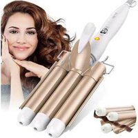 Máy uốn tóc chuyên nghiệp Premium Ceramic tiện lợi với 3 trục uốn dùng uốn xoăn,uốn lọn, gợn sóng