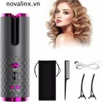 Máy uốn tóc điện NOVALINX, Máy uốn tóc nữ cầm tay có thể sạc lại USB, Quà tặng Đồ dùng dụng cụ tạo kiểu sắt Mini không dây gia dụng mượt mà