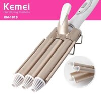 Máy uốn tóc 💓FREESHIP💓 Máy Uốn Tóc 3 Trục Kemei - 1010 vô cùng dễ dàng cho việc tạo kiểu tóc 4355