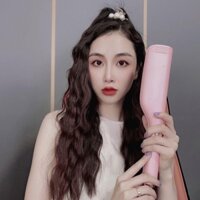 Máy Uốn Tóc Làm Xoăn Sóng Nước 2 Trục Size 25mm Công Nghệ Gốm Sứ Bảo Vệ Tóc D25 (Tặng Lược Và Kẹp)
