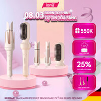 Máy uốn tóc làm xoăn tự động ionQ Wavy Pro 2 đầu uốn 32mm, 28mm và 1 đầu lược thẳng