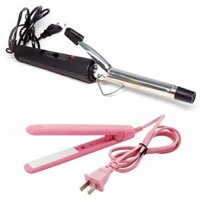 Máy uốn tóc mini + máy ép tóc mini