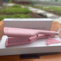 Máy uốn tóc tự động làm xoăn sóng nước, máy ép dập phồng hippie, kẹp duỗi 2 trục size 25mm
