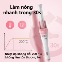 Máy uốn tóc tự động xoay 360 độ, Máy làm tóc xoăn mini tạo kiểu tóc nhanh chóng