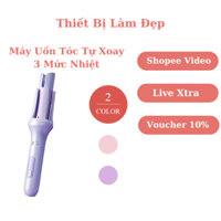 Máy Uốn Tóc Tự Động Xoay 360 Độ Mini Cao Cấp Làm Tóc Xoăn 3 In 1 Kiêm Máy Ép Tóc Duỗi Tóc Ion Âm 3 Mức Nhiệt Tạo Kiểu