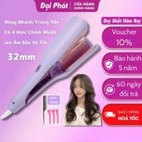 Máy Uốn Tóc Xoăn Sóng Nước 2 Trục Hippie 32mm Chất Liệu Gốm Sứ Ceramic Cao Cấp-Máy Làm Xoăn Sóng Nước Chỉnh Nhiệt