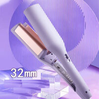 Máy Uốn Tóc Xoăn Sóng Nước 2 Trục Size 32mm Công Nghệ Gốm Sứ Bảo Vệ Tóc