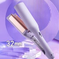 Máy Uốn Tóc Xoăn Sóng Nước Kiểu Pháp Cao Cấp Rãnh Sâu 32mm