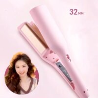 Máy Uốn Tóc Xoăn Sóng Nước Hippie 32mm ,4 Chế Độ Nhiệt, Máy Tạo Kiểu Tóc Xoăn Tích Hợp