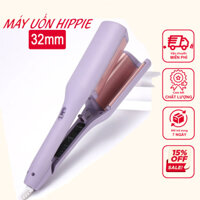Máy Uốn Tóc Xoăn Sóng Nước Hippie 32mm Cao Cấp, Máy Làm Xoăn Sóng Nước Chỉnh Nhiệt