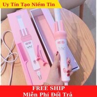 Máy Uốn Tóc Xoăn Tự Động Chất Liệu Gốm Xứ 28mm 3 Mức Nhiệt Cao Cấp 360 tặng 1 lược 2 kẹp