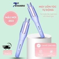 Máy uốn tóc xoăn tự động , Máy uốn tóc mini tự động giữ nếp chất liệu men gốm sứ TOSHIRO