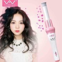 Máy uốn tóc xoay tự động 360 VIVID & VOGUE,Máy uốn tóc mini làm xoăn tóc tự động 3 trục