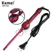 Máy Uốn Xoăn Tóc Lọn Nhỏ 9mm Cao Cấp Kemei KM-1023 Chỉnh Nhiệt Màn Hình LCD