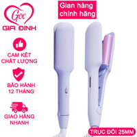 Máy Uốn Xoăn Tóc Sóng Nước hippie size 25mm công nghệ ion âm phủ gốm sứ bảo vệ tóc