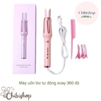 máy uốn xoăn tự động phủ creamic mẫu mới 2023 ( tặng kèm lược chải + 2 kẹp tóc) sẵn số lượng lớn ( sỉ 155k)