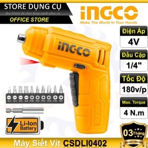 Máy vặn vít dùng pin 4V Ingco CSDLI0402