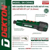 Máy vặn vít mini dùng pi.m 4V Dekton DK - CV0402 có dò điện âm tường chính hãng