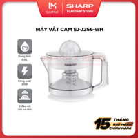 Máy Vắt Cam Công Suất 25W Sharp EJ-J256-WH - Màu trắng [Dung Tích Ly Chứa 0.6 lít Chất Liệu Nhựa Cao Cấp An Toàn Cho Sức Khỏe Dễ Vệ Sinh] - Hàng Chính Hãng Bảo Hành 15 Tháng