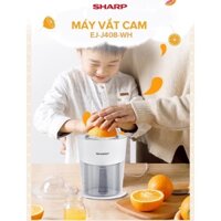 Máy Vắt Cam Sharp EJ-J408-WH [Máy Vắt Êm Lưới Lọc Bằng Thép Không Gỉ]