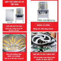 Máy vặt lông gà, vịt, ngan, ngỗng, mèo, chó, dê Hàng Việt Nam chất liệu INOX động cơ 100% dây đồng