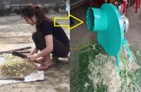 Máy xắt chuối nhuyễn chỉ trong 1 lần băm cho gà vịt mô tơ dây đồng 1,5 ngựa