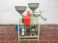 Máy xát gạo liên hoàn từ gạo lứt ra gạo trắng kết hợp làm vỡ hạt ngô
