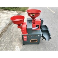 Máy xát gạo nghiền bột song song nhau, motor 3kw(4hp) lõi đồng