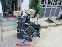 Máy xát lúa liên hoàn. phễu, đầu ra đầu xát đều là inox Trường Thành