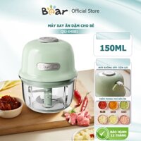 Máy xay ăn dặm Bear QSJ-E40B1, Máy xay tỏi ớt, xay thịt mini 150ml, PIN 1300 mAh, cổng sạc USB đa năng tiện lợi