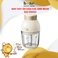 Máy xay ăn dặm cho bé 0.6L đa năng Bear QSJ-D02Q1, Công suất 200W, 6 lưỡi dao inox 304, BH 18 Tháng