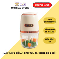 Máy xay ăn dặm cho bé mini 0.3L đa năng TULI TL C08K1, 200W, xay thịt cá rau củ cháo tôm tỏi, BH 18T