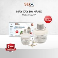 Máy Xay Cá Thịt Đa Năng Seka SK2287 Cối Thủy Tinh Dung Tích Cối To 2L, Cối Nhỏ 0.6L Bảo Hành 12 Tháng