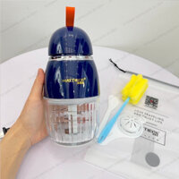 Máy xay cầm tay đa năng Hattiecs 8 lưỡi cối 300ML máy xay cháo, thịt cá, rau..cho bé ăn dặm