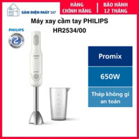 Máy Xay Cầm Tay PHILIPS ProMix HR2534/00, Công Suất 650W, Hàng Chính Hãng Bảo Hành 24 Tháng